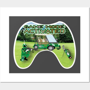 Green Golf Course Game Mode Activated White Trim Posters and Art